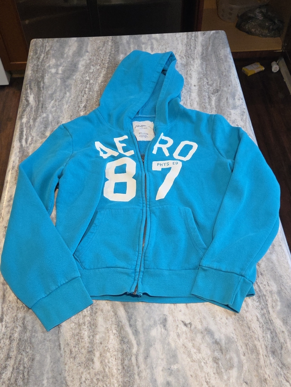 AERO 87 Blue  Zip-Up Hoodie